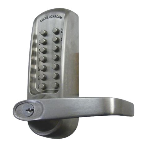 CODELOCKS CL4000 Electronic Glass Door Lock Instruction Manual