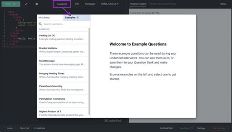 coderpad practice questions