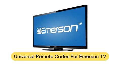 codes for emerson tv universal remote