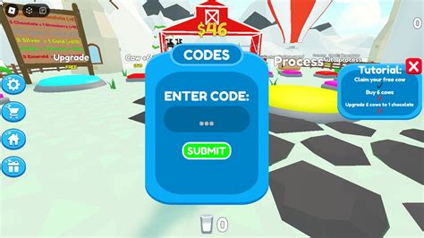 codes for milk tycoon in roblox