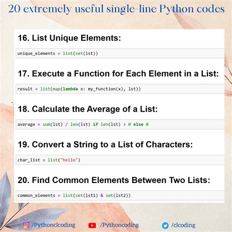 codes for python