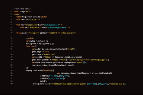 Ejemplo de código HTML