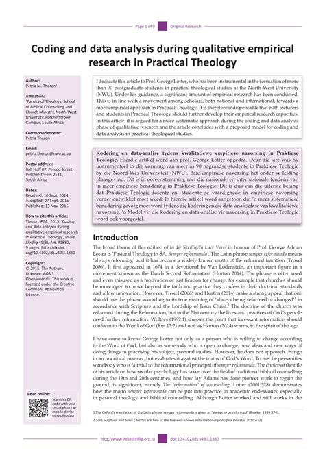 coding and data analysis during qualitative empirical research in practical theology
