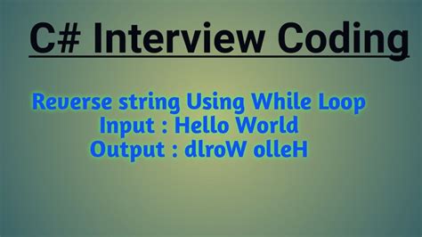 coding interview questions in c#