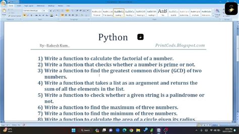 coding problems for beginners python