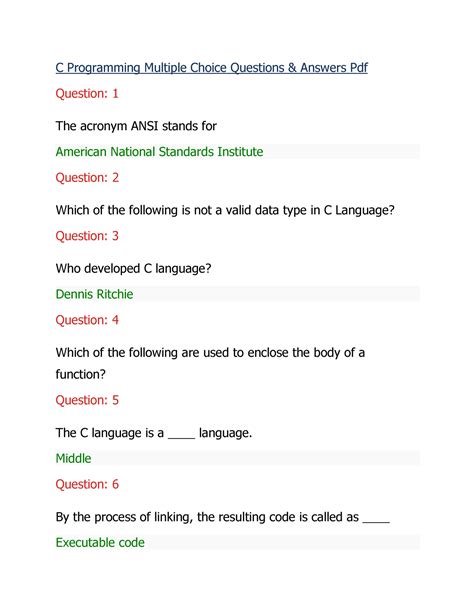 coding questions in c