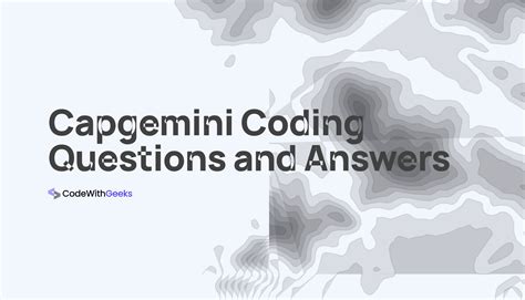 coding questions in capgemini