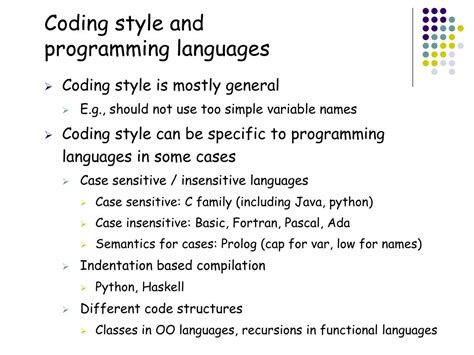 coding style in software engineering ppt