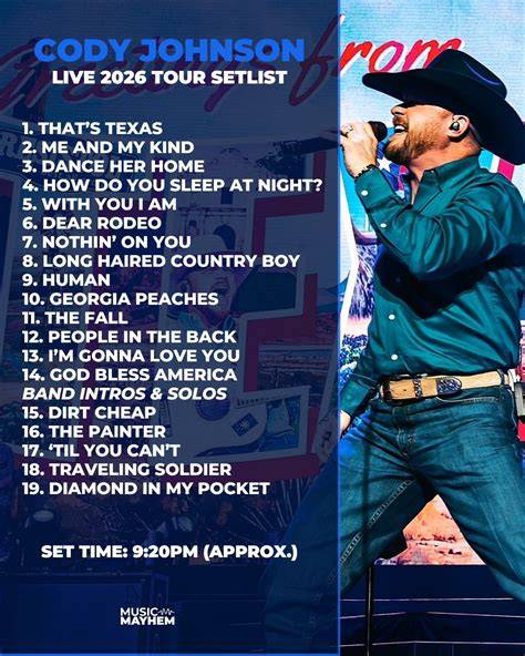 Cody Johnson performing in front of a large crowd
