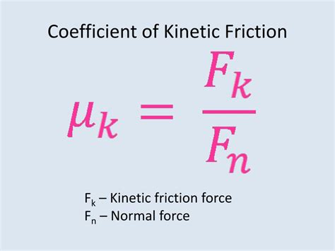 coefficient of kinetic friction