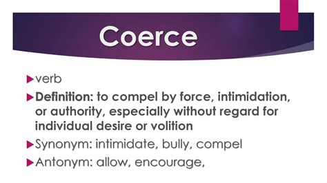 Coerce Definition And Examples