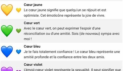 Coeur Jaune Signification 💛 Cœur Emoji