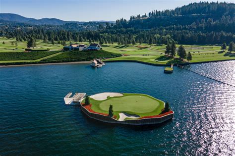 coeur d'alene golf course floating green
