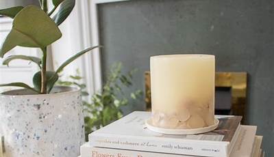 Coffee Table Books And Candle