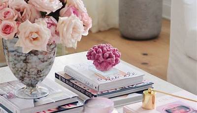 Coffee Table Books And Flowers