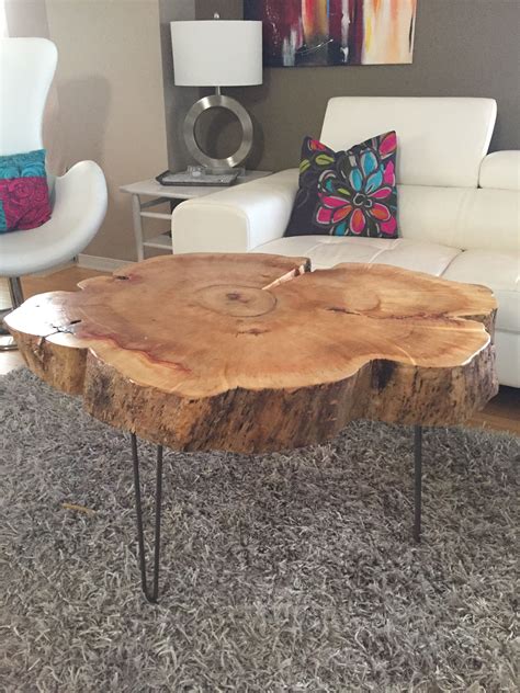 Coffee Table Made From Tree Trunk