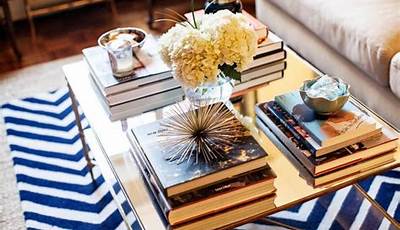 Coffee Table With Books Drawing