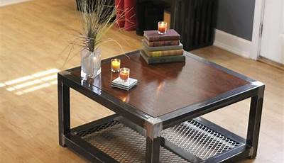 Coffee Table With Metal Legs Diy