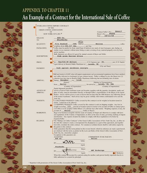 Coffee Bean Sales Contract