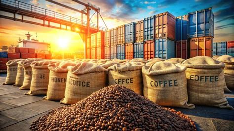 Coffee beans being shipped