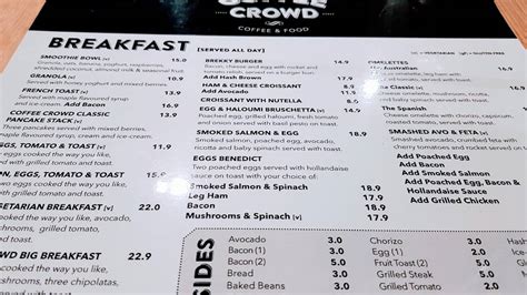 Coffee Crowd Menu