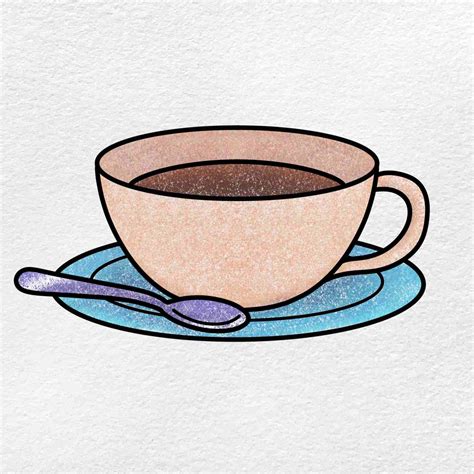 coffee cup drawing design