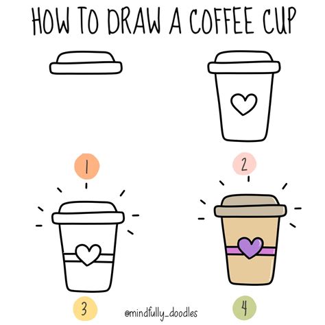 coffee drawing simple
