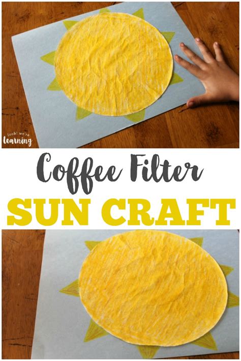 Coffee Filter Craft Sun