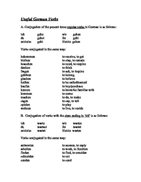 Coffee German Conjugation