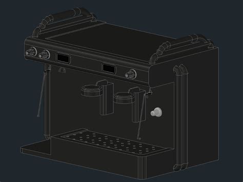 Coffee Machine Cad Block 3D