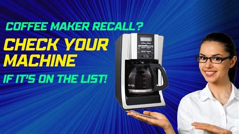 Coffee Maker Recall Canada