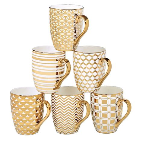 Coffee Mug Set Gold