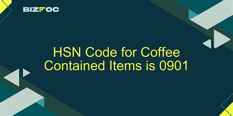 Coffee Sachet Hsn Code