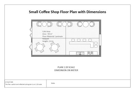 Coffee Shop Layout With Dimensions