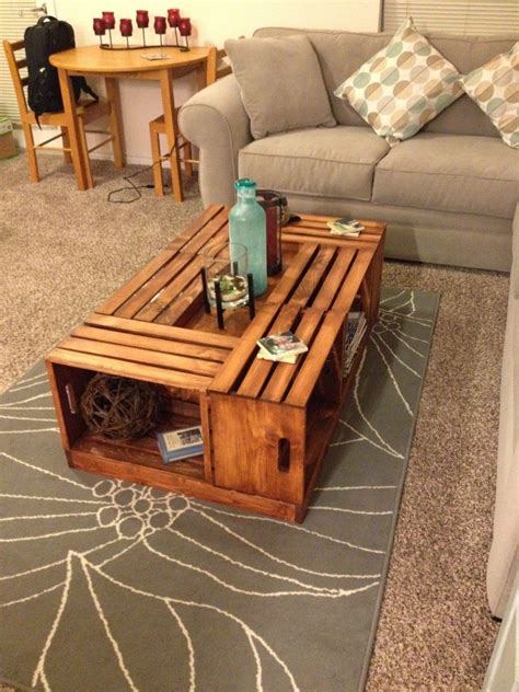 Coffee Table Made From Wine Crates