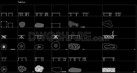 Coffee Table Plan Cad Block