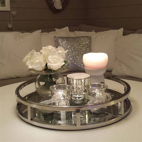 Coffee Table Silver Tray Decor