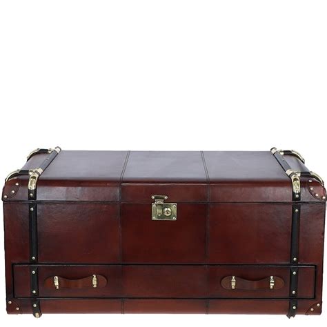 Coffee Table Trunk With Drawer