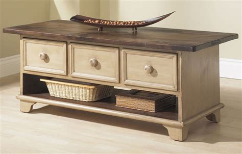 Coffee Table With Three Drawers