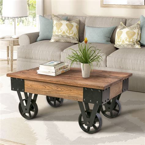 Coffee Table With Wheels Foter