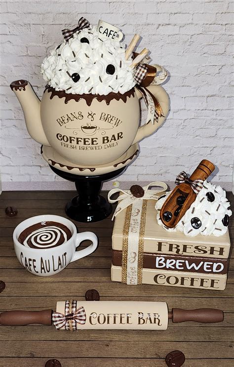 Coffee Wall Decor Kitchen Coffee Decor Coffee Plates Set Coffee