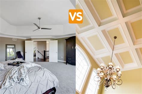 coffered ceiling vs tray ceiling