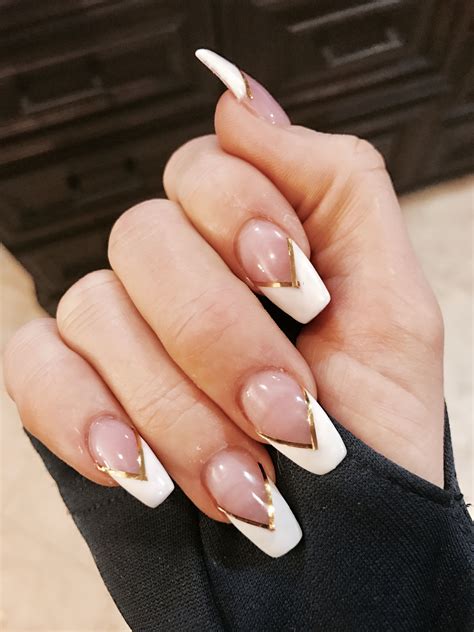 coffin shaped french tip