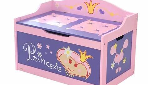 Coffre rangement rose pour fille design Princess Achat