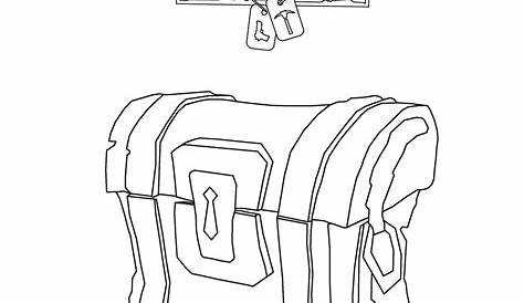 Print Chest Fortnite coloring pages Football coloring