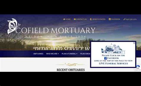 cofield funeral home website