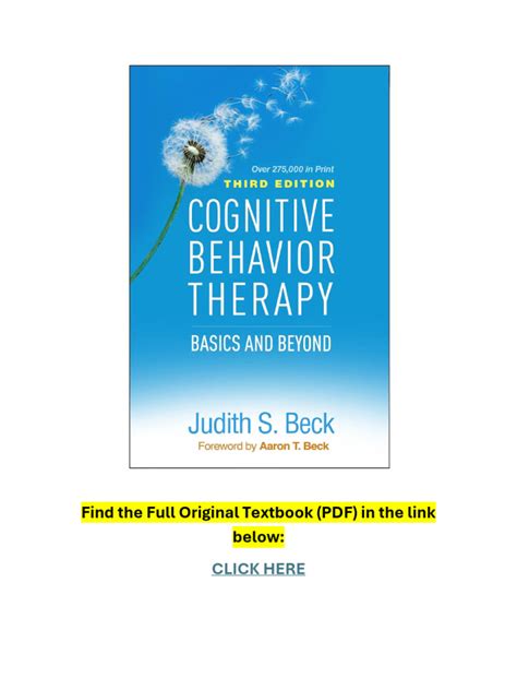 New Cognitive Behavior Therapy Basics And Beyond Pdf References