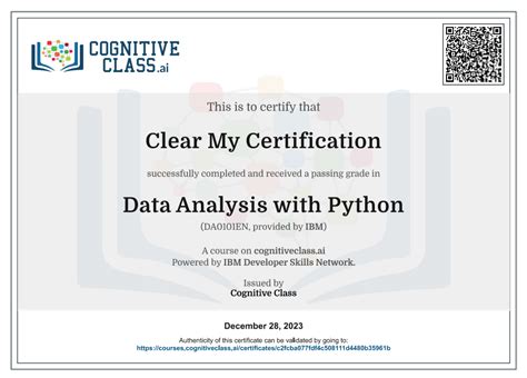 cognitive class ai data analysis with python answers