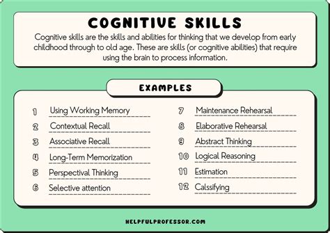 cognitive objectives examples pdf