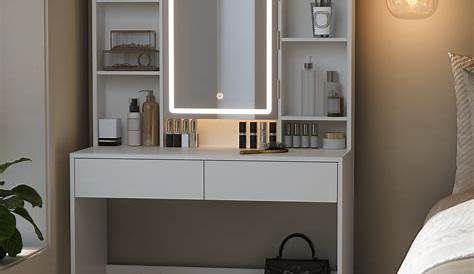 Coiffeuse avec miroir led pas cher BELLA ID Market